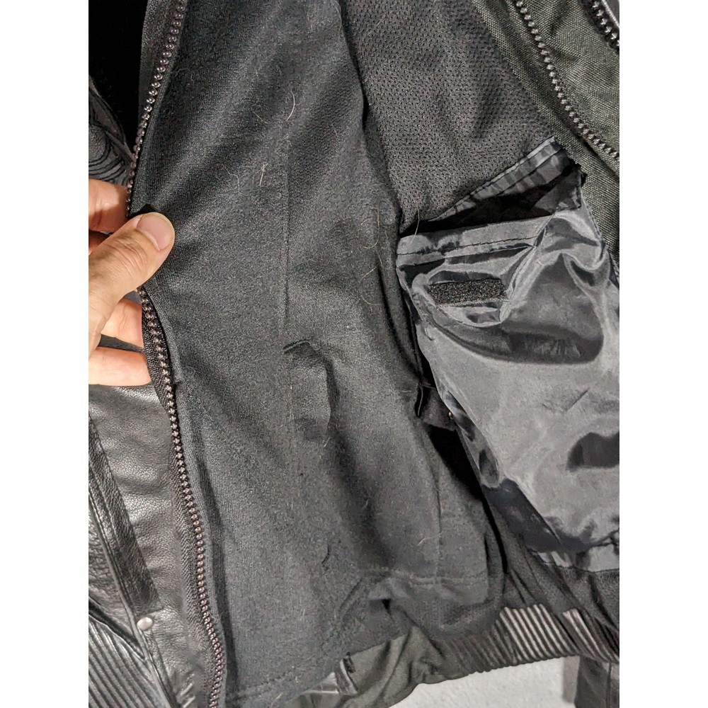 Milwaukee Leather Motorcycle Jacket Women's SZ S with detachable hoodie liner - Picture 10 of 16